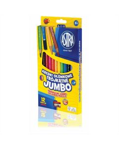 Astra Jumbo 12 db-os színes ceruza készlet hegyezővel