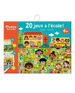 Auzou Letörölhető fejtörő feladatkártyák - Játék az iskolában