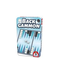 Backgammon fémdobozban társasjáték