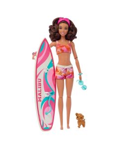 Barbie The Movie - Brunette Barbie szörfös készlet
