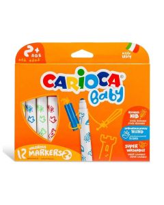Carioca Színes bébi kimosható filctoll szett, 12 db-os