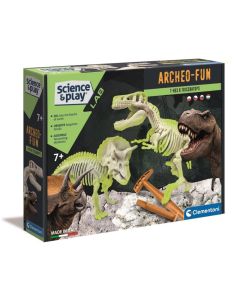 Clementoni Archeofun Világító T-Rex és Triceratops