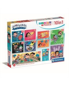 Clementoni Puzzle 10 az 1-ben SuperColor - DC Super Friends