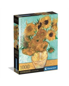 Clementoni Puzzle 1000 db Museum High Quality Collection Compact - Van Gogh, Napraforgók
