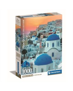 Clementoni Puzzle 1000 db poszterrel High Quality Collection - Santorini
