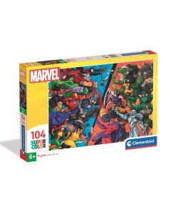 Clementoni Puzzle 104 db Supercolor - Marve Hősök vs. Gonoszok (2025)