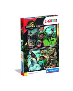 Clementoni Puzzle 2x60 db Supercolor - Jurassic World