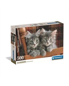 Clementoni Puzzle 500 db High Quality Collection - Szürke cicák