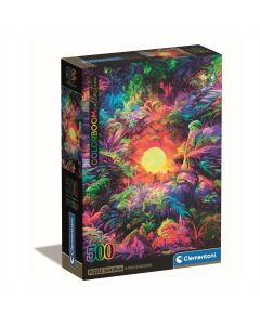Clementoni Puzzle 500 db poszterrel Colorboom - Pszichedelikus dzsungel