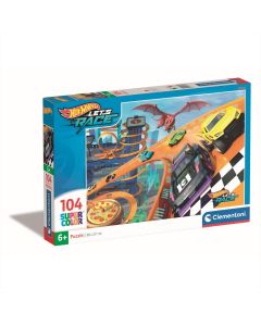 Clementoni Puzzle SuperColor 104 db - Hot Wheels