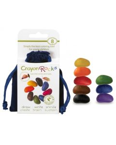 Crayon Rocks - Kavicskréta 8 db-os, kék bársonyzacskóban