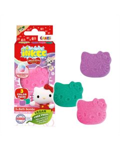 Craze Inkee vegán fürdő bomba forma - Hello Kitty vattacukor aromával, 3db-os