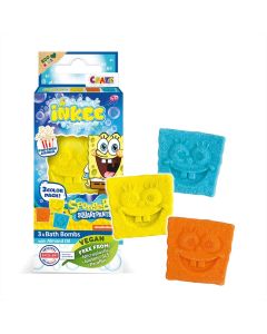 Craze Inkee vegán fürdő bomba forma - Spongya Bob popcorn aromával, 3db-os