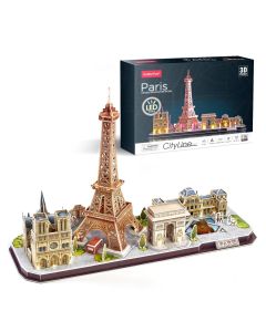 CubicFun 3D puzzle City Line Párizs LED világítással