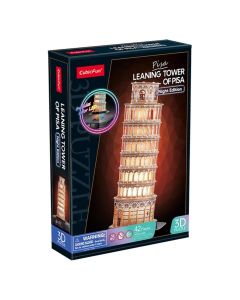 CubicFun 3D puzzle Pisai ferde torony 32 cm, LED világítással