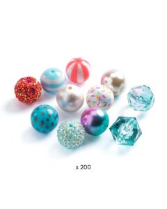 Djeco Bubble beads - Buborék gyöngyök ékszerkészítő, ezüst