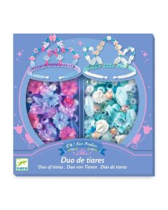 Djeco Duo of tiaras - Ékszerkészítő készlet Páros tiara, kék