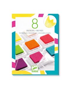 Djeco Ink Pads - Nyomdapárna készlet, 8 Pop szín