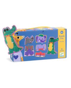 Djeco Puzzle Trio Savana - Trió puzzle, Dzsungel hangjai