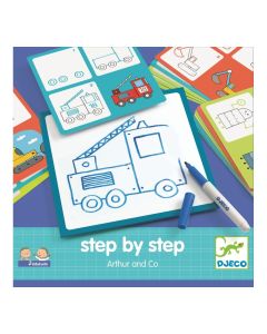 Djeco Step by step, Arthur and Co - Rajzolni tanulok lépésről lépésre