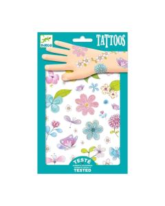 Djeco Tattoos, Fair flowers of the field - Tetováló matricák, Mezei virágok