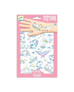 Djeco Tattoos, Unicorns - Tetováló matricák, Unikornisok