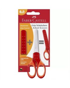 Faber-Castell Grip iskolai olló piros