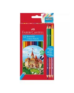 Faber-Castell Színesceruza készlet, 12+3 db bicolor