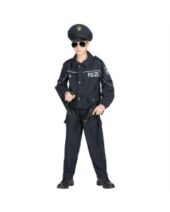 Fekete rendőr jelmez, 116 cm