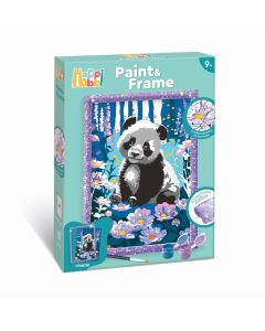 Festés számok szerint, képkerettel - panda