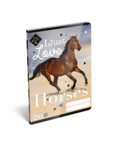 Füzet tűzött A5, 40 lapos, vonalas - Love Horses