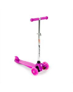 Háromkerekű világító roller, rózsaszín