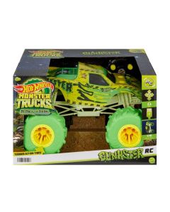 Hot Wheels Monster Trucks 1:15 távirányítós, sötétben világító autó - Gunkster