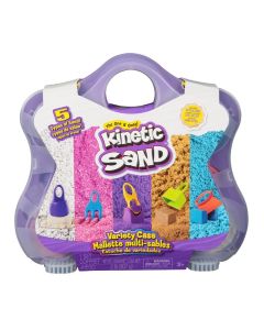 Kinetic Sand Hordozható táskában, 5 féle homokgyurmával