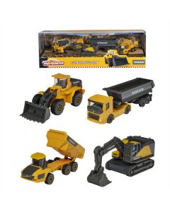 Majorette Volvo munkagépek 4 darabos szett