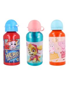 Mancs őrjárat vagy Peppa malac alumínium kulacs 400 ml (3 féle)
