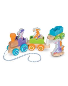 Melissa & Doug Bébi és tipegő fajátékok, Húzható farm vonat