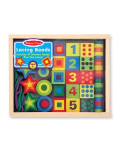 Melissa & Doug Fa készségfejlesztő játék, Fűzős gyöngyök dobozban
