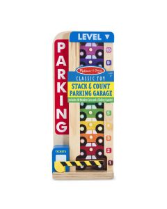 Melissa & Doug Fa készségfejlesztő játék, Színes-számos autós parkolótorony