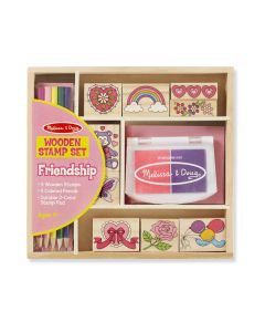 Melissa & Doug Fa nyomda készlet ceruzákkal, barátság