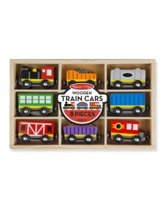 Melissa & Doug Fa vonatok és sínek, Vonatszerelvények 8 db