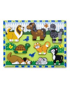 Melissa & Doug Készségfejlesztő játék, Könnyen megfogható puzzle, kis kedvencek