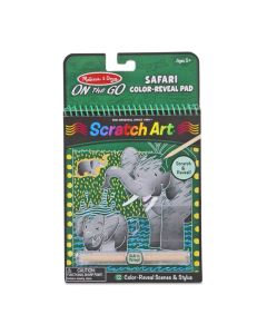 Melissa & Doug Kreatív játék, Képkarc füzet, szafari