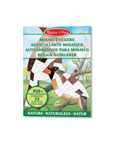 Melissa & Doug kreatív játék, mozaik matrica füzet, természet