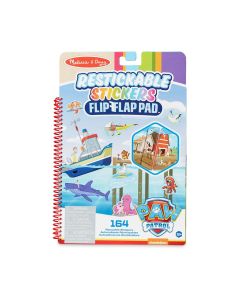 Melissa & Doug kreatív játék, újrahasználható matrica füzet, Mancs Őrjárat - Kaland-öböl