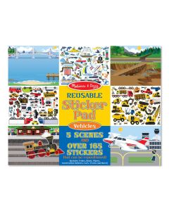 Melissa & Doug Kreatív játék, Újrahasználható matrica készlet, járművek