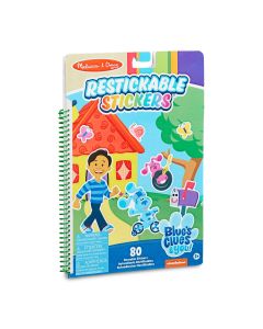 Melissa & Doug kreatív játék, újrahasználható matricakészlet, Azúrkék nyomok és te - Azúrkék kedvenc helyei