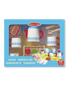 Melissa & Doug sütés-főzés, fa teafőző szett