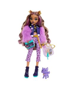 Monster High Szörnyen új baba kiskedvenccel - Clawdeen Wolf