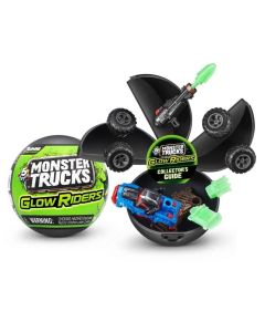 Monster Trucks Night Riders Mini Brands foszforeszkáló kisautó 5 meglepetéssel